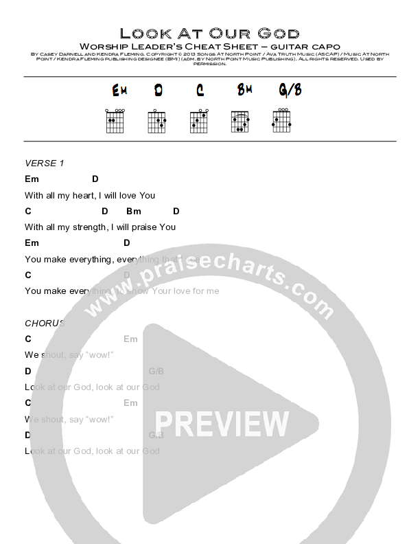 Look At Our God Chords & Lyrics (North Point Kids / Casey Darnell)