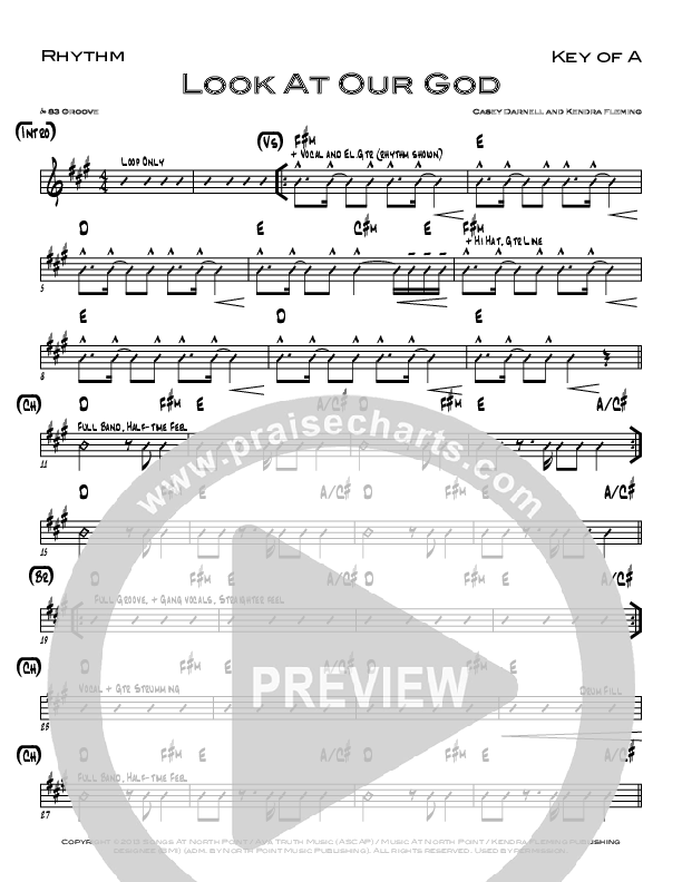 Look At Our God Rhythm Chart (North Point Kids / Casey Darnell)