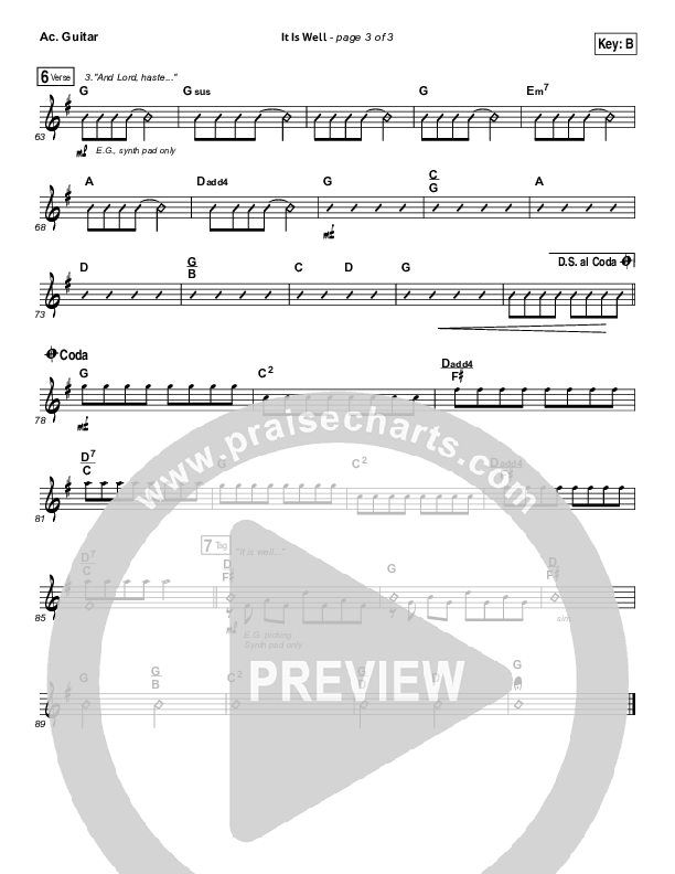 It Is Well Acoustic Guitar (Todd Fields / North Point Worship)