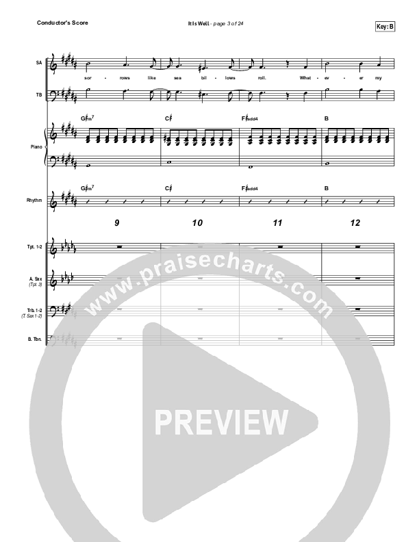 It Is Well Conductor's Score (Todd Fields / North Point Worship)