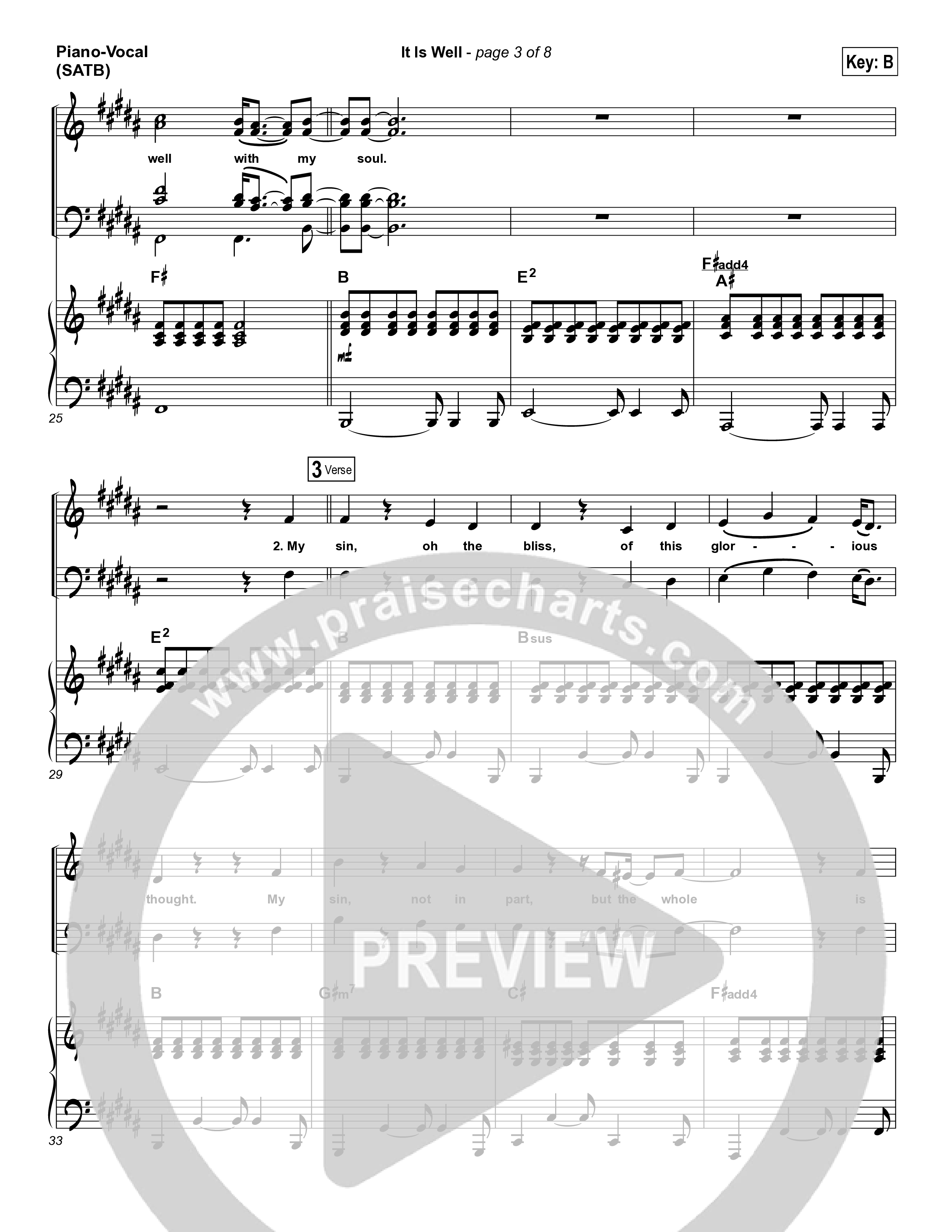 It Is Well Piano/Vocal (SATB) (Todd Fields / North Point Worship)