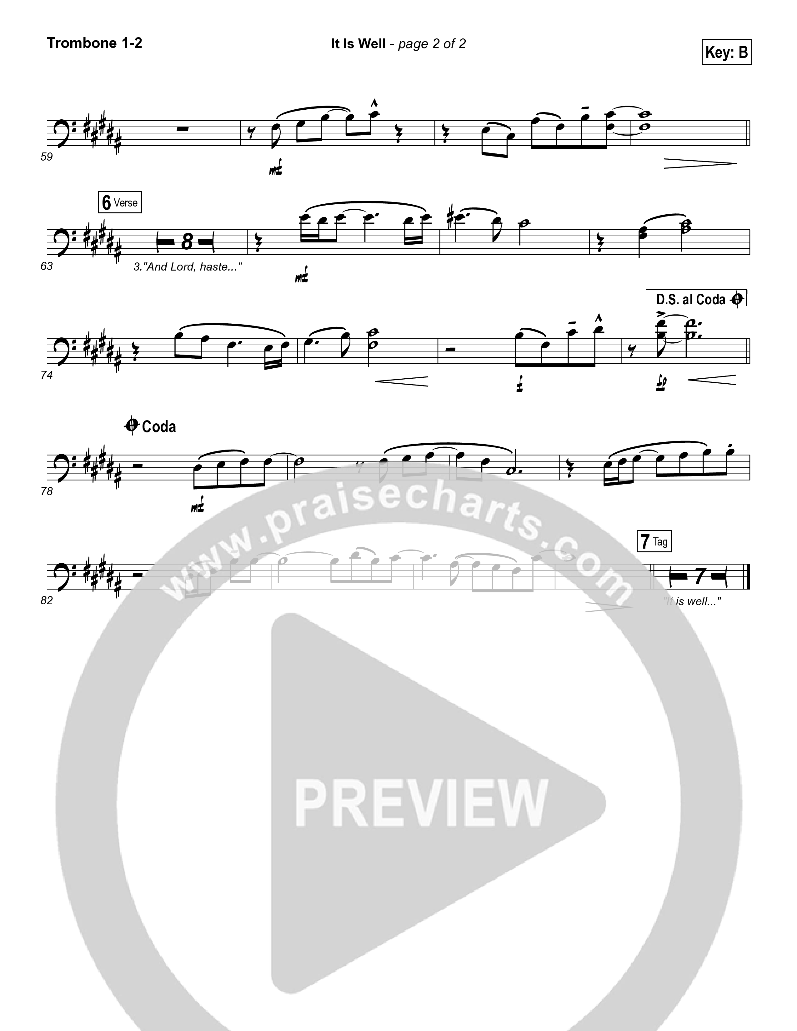 It Is Well Trombone 1,2 (Todd Fields / North Point Worship)