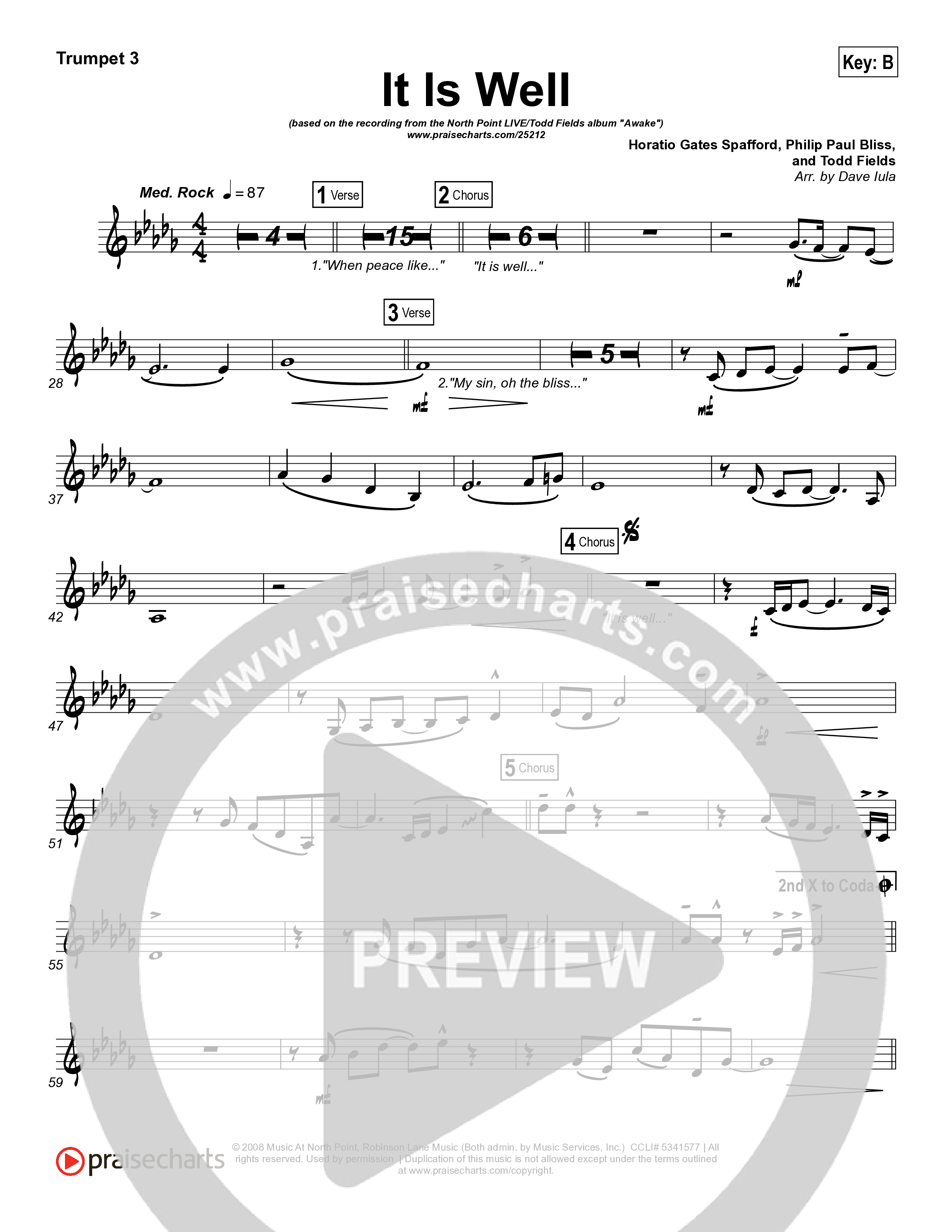 It Is Well Trumpet 1,2 (Todd Fields / North Point Worship)