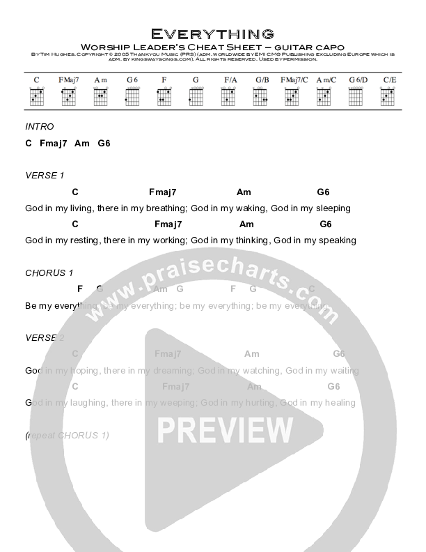 Everything Chords & Lyrics (Ryan Stuart / North Point Worship)