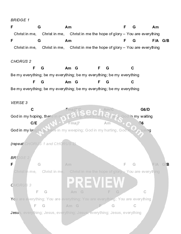 Everything Chords & Lyrics (Ryan Stuart / North Point Worship)