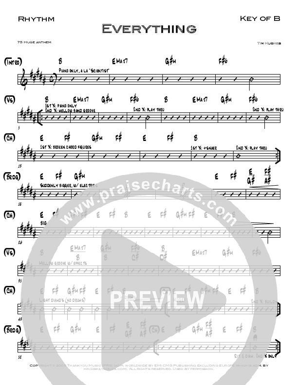 Everything Rhythm Chart (Ryan Stuart / North Point Worship)