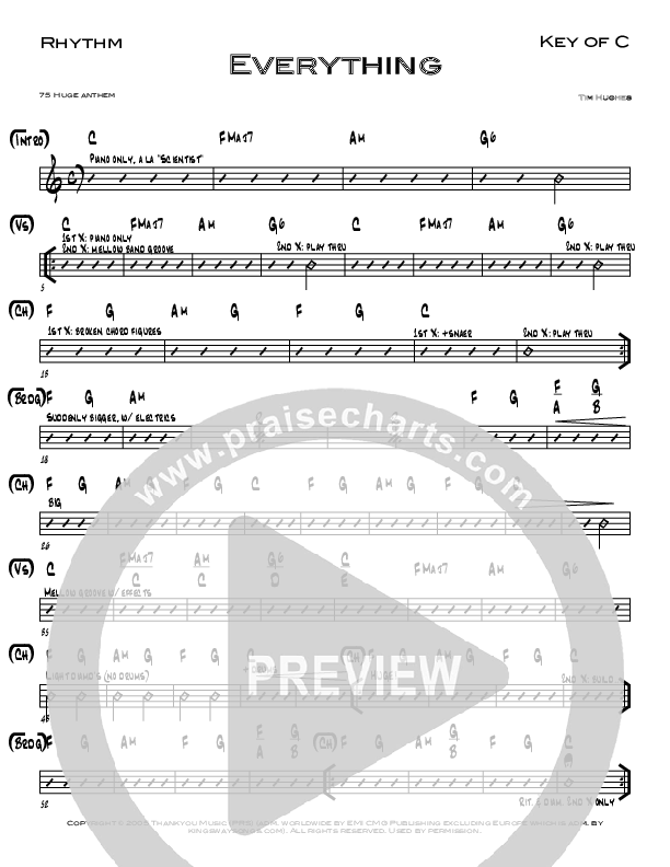 Everything Rhythm Chart (Ryan Stuart / North Point Worship)