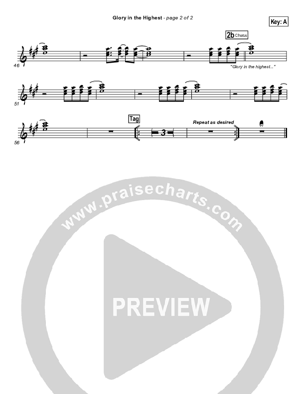 Glory In The Highest Flute/Oboe 1/2/3 (Chris Tomlin)