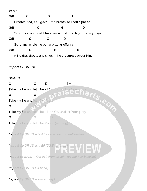 Glory To God Forever Chord Chart (Steve Fee / North Point Worship)