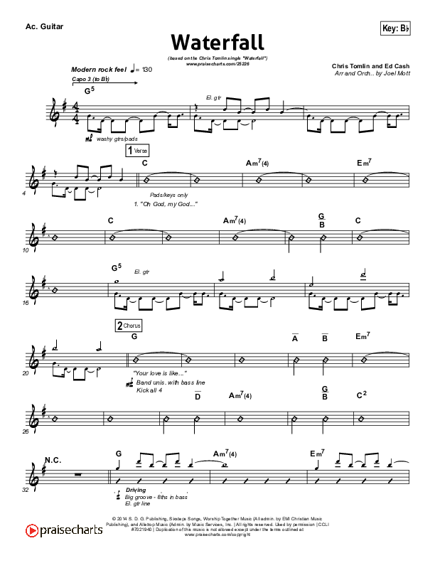Waterfall Acoustic Guitar (Chris Tomlin)