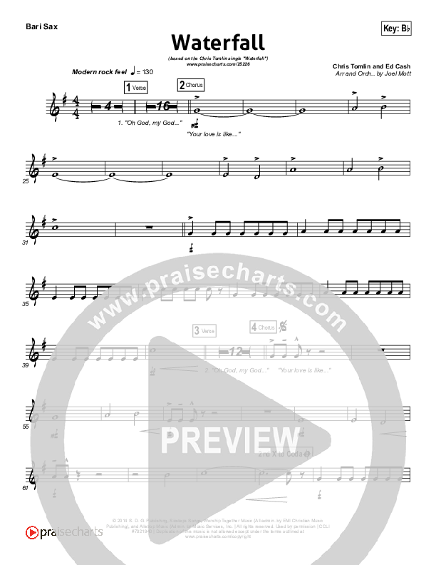 Waterfall Bari Sax (Chris Tomlin)