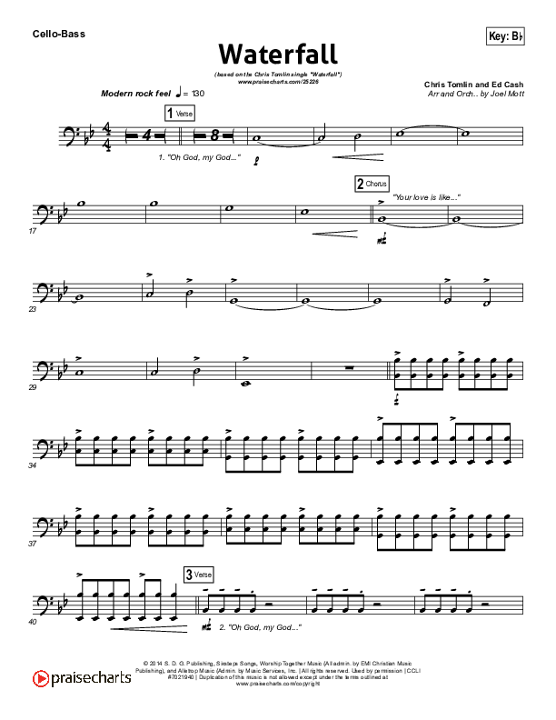 Waterfall Cello/Bass (Chris Tomlin)