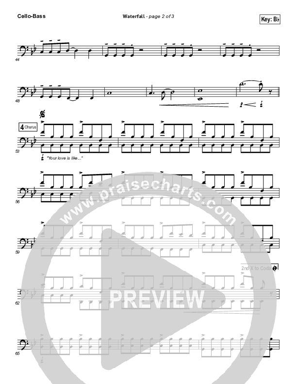 Waterfall Cello/Bass (Chris Tomlin)