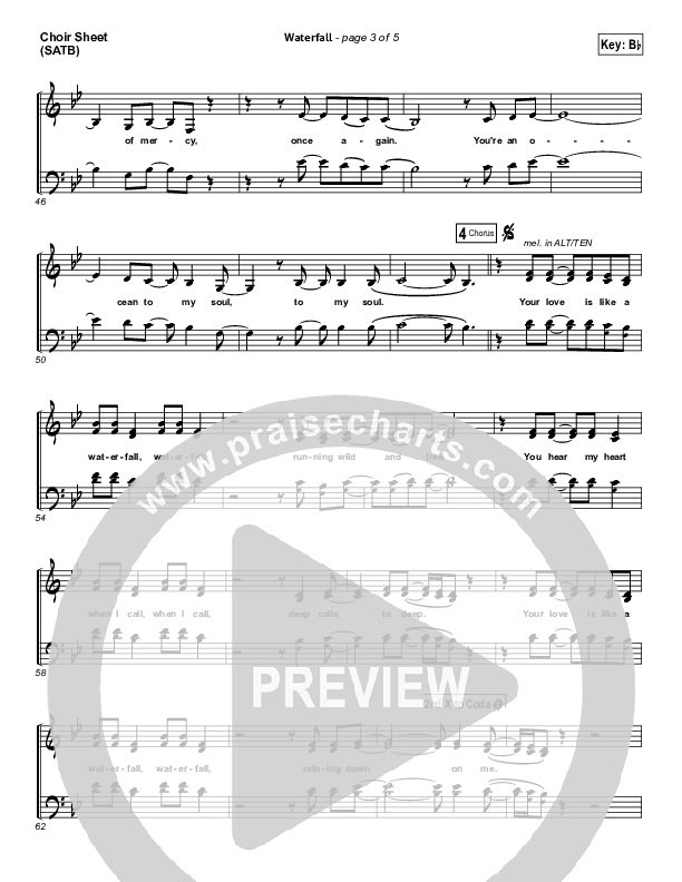 Waterfall Choir Vocals (SATB) (Chris Tomlin)