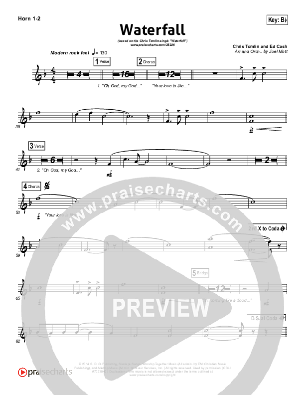 Waterfall French Horn 1/2 (Chris Tomlin)