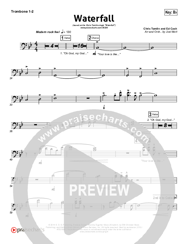 Waterfall Trombone 1/2 (Chris Tomlin)