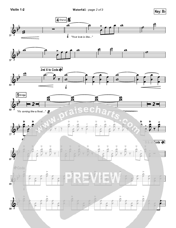 Waterfall Violin 1/2 (Chris Tomlin)