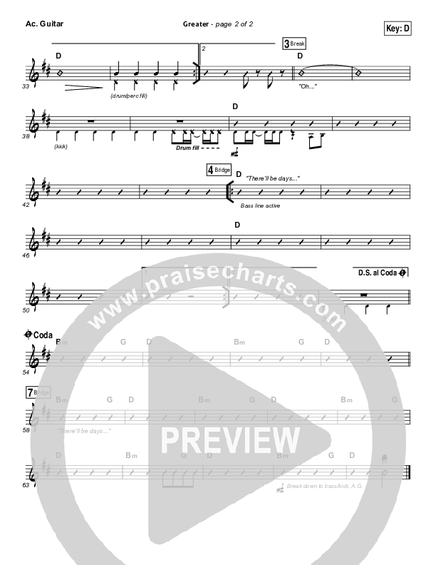 Greater Acoustic Guitar (MercyMe)