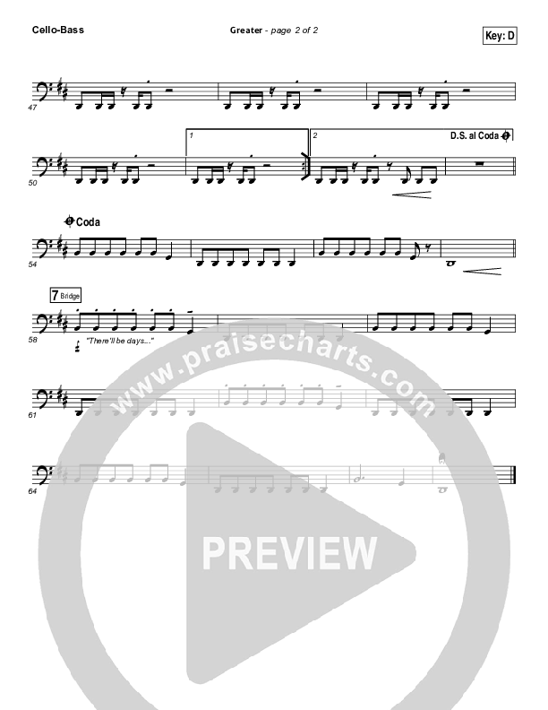 Greater Cello/Bass (MercyMe)