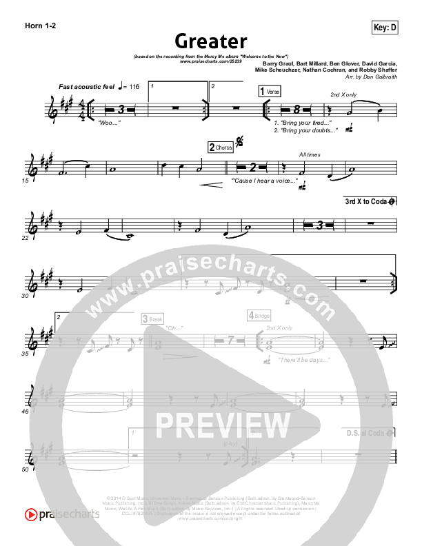 Greater Brass Pack (MercyMe)