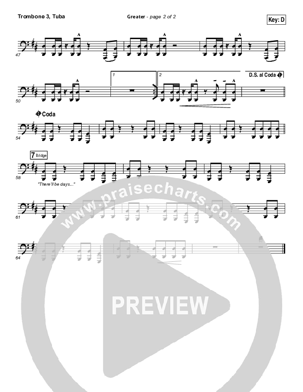 Greater Trombone 3/Tuba (MercyMe)