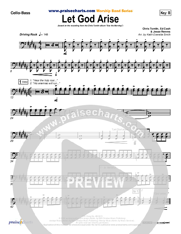 Let God Arise Cello/Bass (Chris Tomlin)
