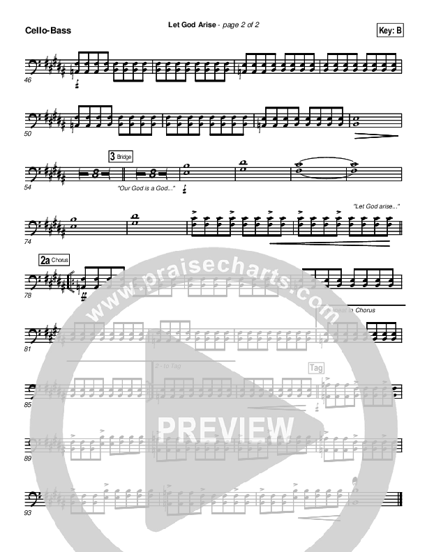Let God Arise Cello/Bass (Chris Tomlin)