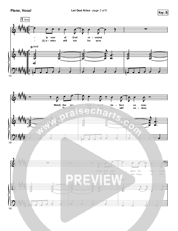 Let God Arise Piano/Vocal (Chris Tomlin)