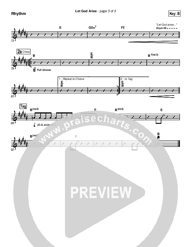 Let God Arise Rhythm Chart (Chris Tomlin)