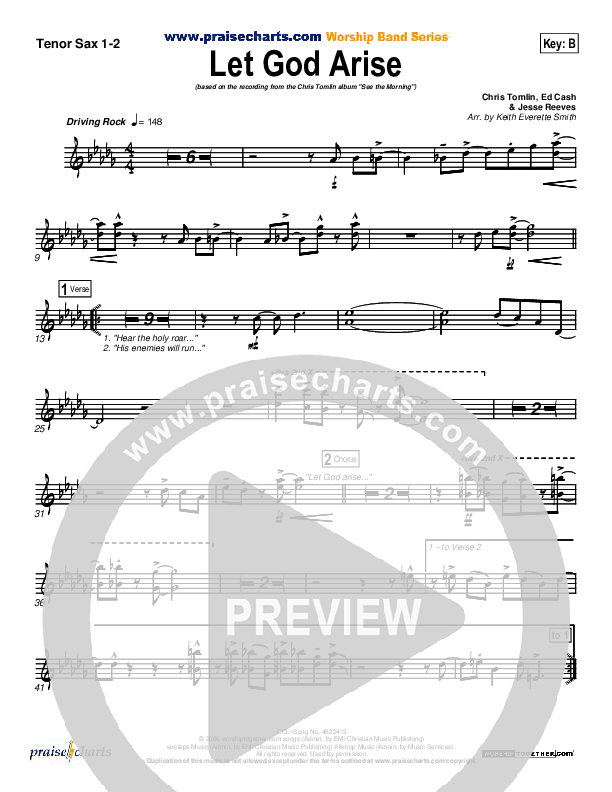 Let God Arise Tenor Sax 1/2 (Chris Tomlin)