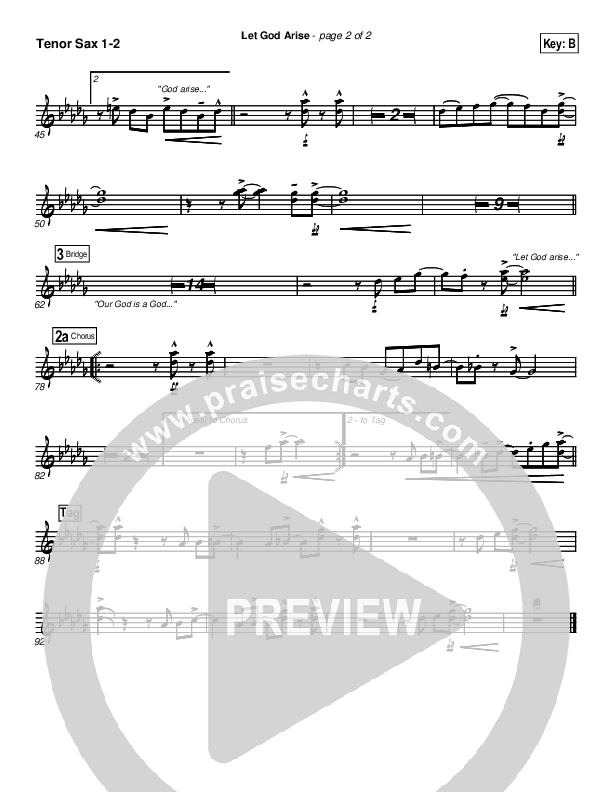 Let God Arise Tenor Sax 1/2 (Chris Tomlin)