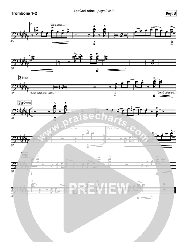 Let God Arise Trombone 1/2 (Chris Tomlin)
