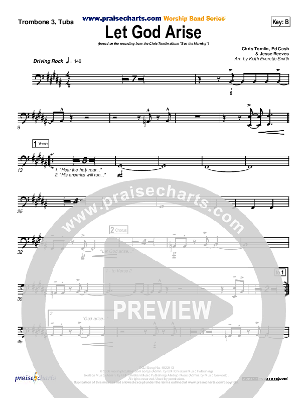 Let God Arise Trombone 3/Tuba (Chris Tomlin)