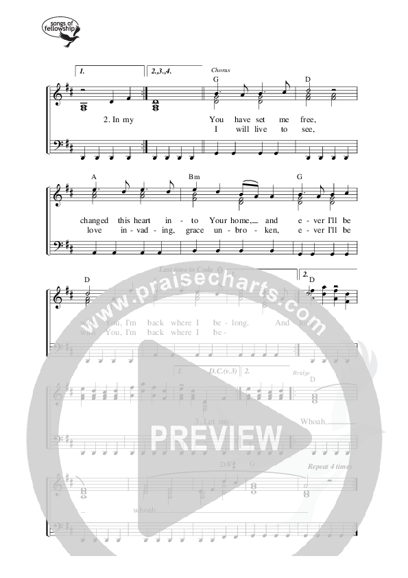 Back Where I Belong Piano/Vocal & Lead (Life Worship)