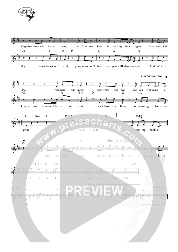 Dance Again Lead Sheet (Life Worship)