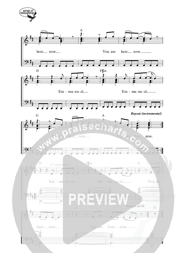 Emmanuel Lead Sheet (SAT) (Life Worship)