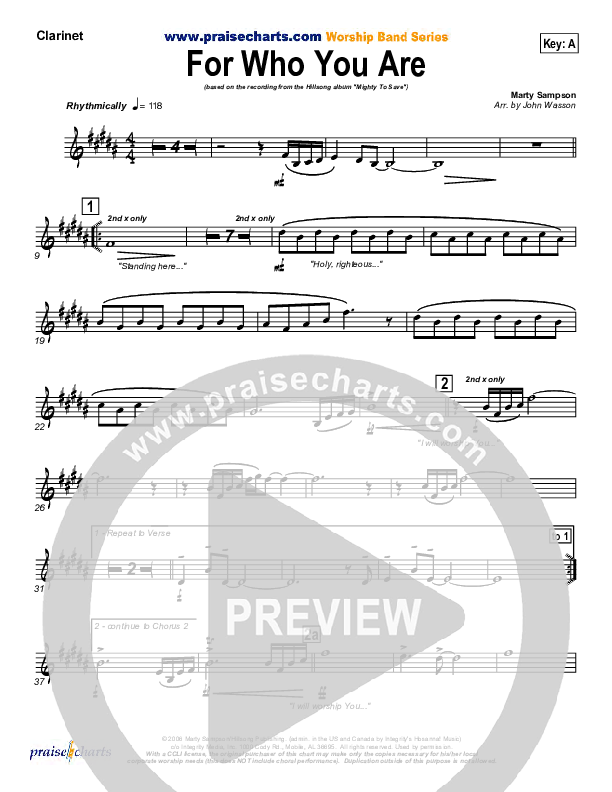 For Who You Are Wind Pack (Hillsong Worship)