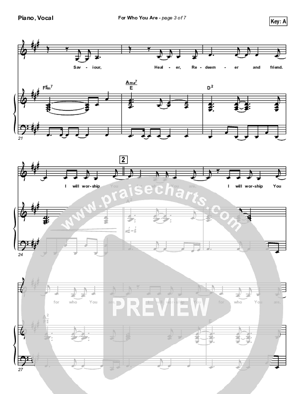 For Who You Are Piano/Vocal & Lead (Hillsong Worship)