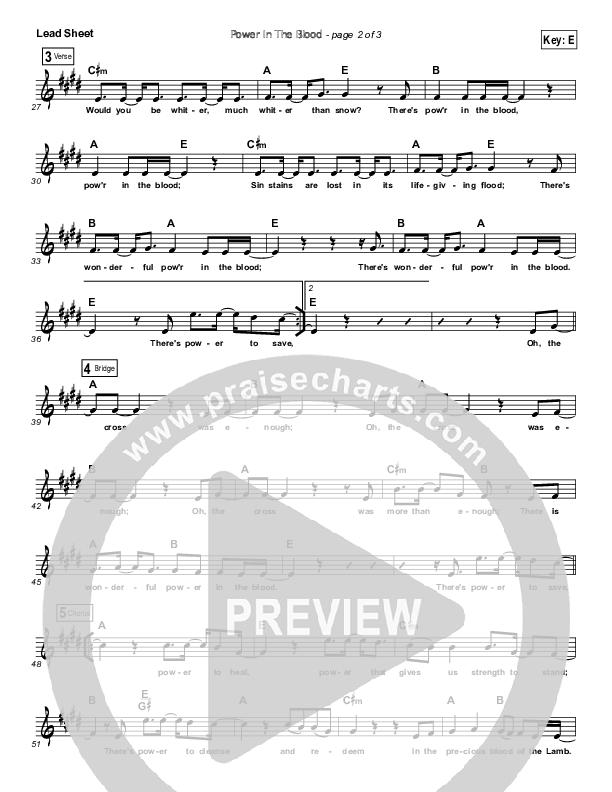 Power In The Blood Lead (SAT) (Rush Of Fools)