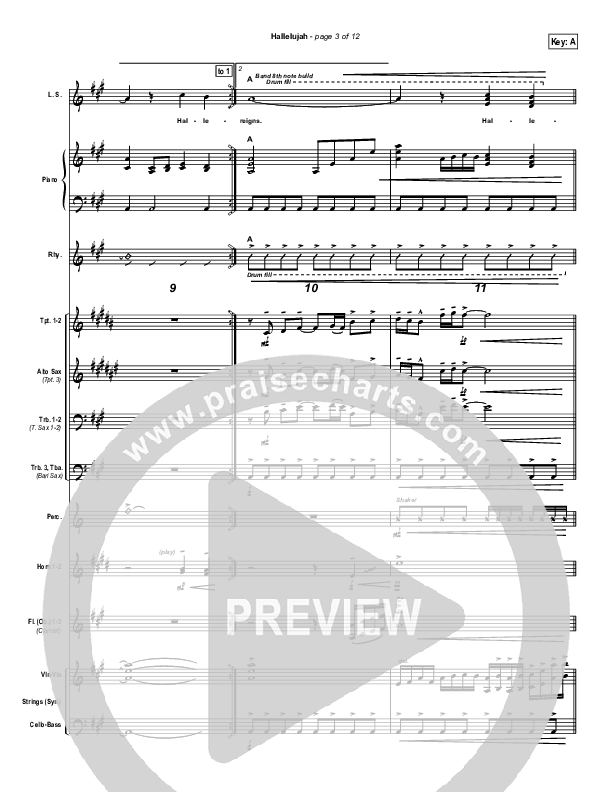 Hallelujah Conductor's Score (Hillsong UNITED)