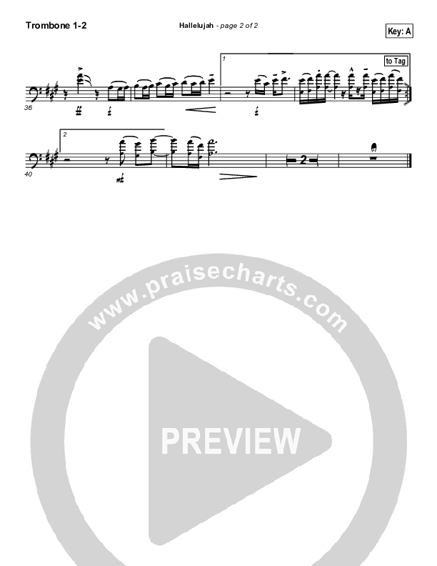 Hallelujah Trombone 1/2 (Hillsong UNITED)