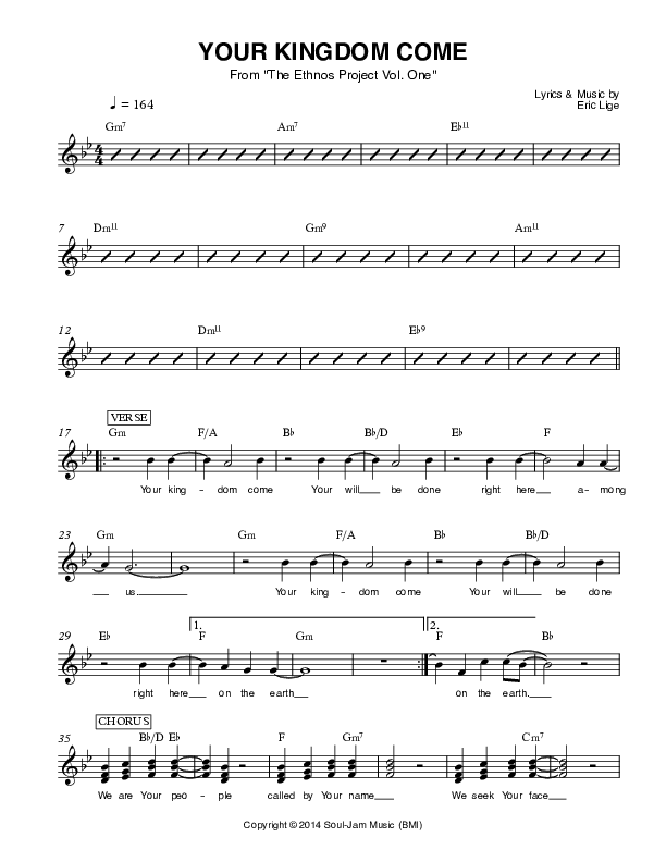 Your Kingdom Come Lead Sheet (Ethnos Community Church / Andy Santos / Vahagn Stepanyan)
