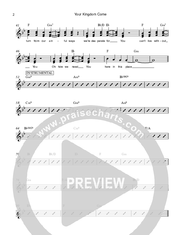 Your Kingdom Come Lead Sheet (Ethnos Community Church / Andy Santos / Vahagn Stepanyan)