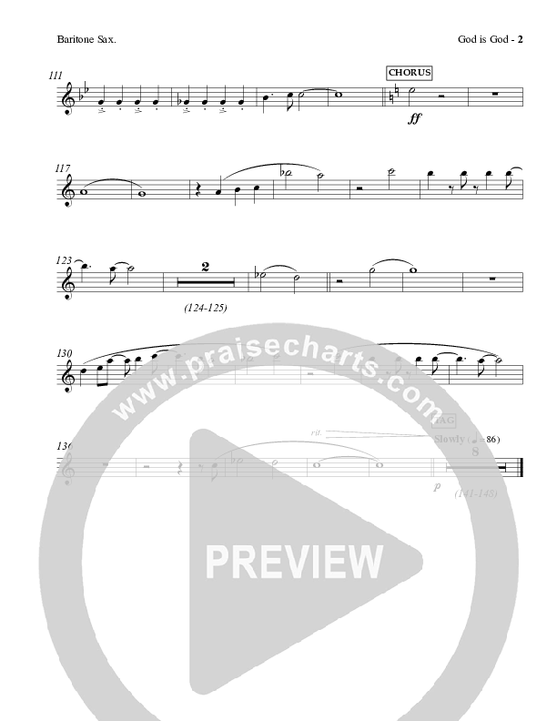 God Is God Bari Sax (Charles Billingsley / Red Tie Music)