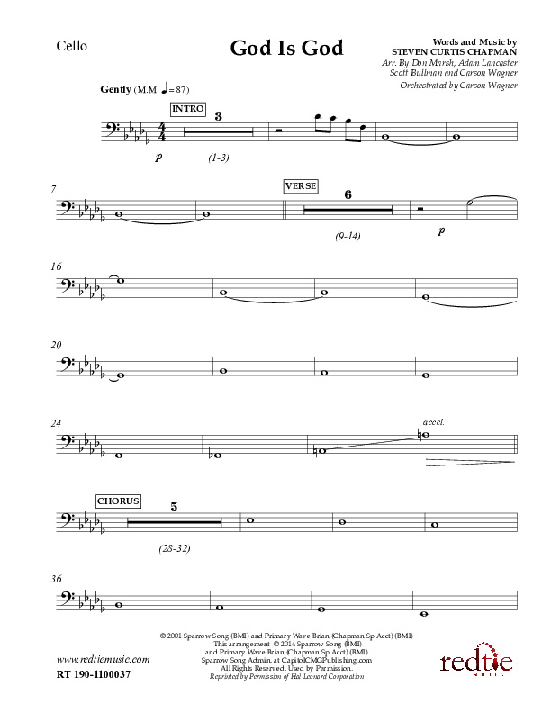 God Is God Cello (Charles Billingsley / Red Tie Music)