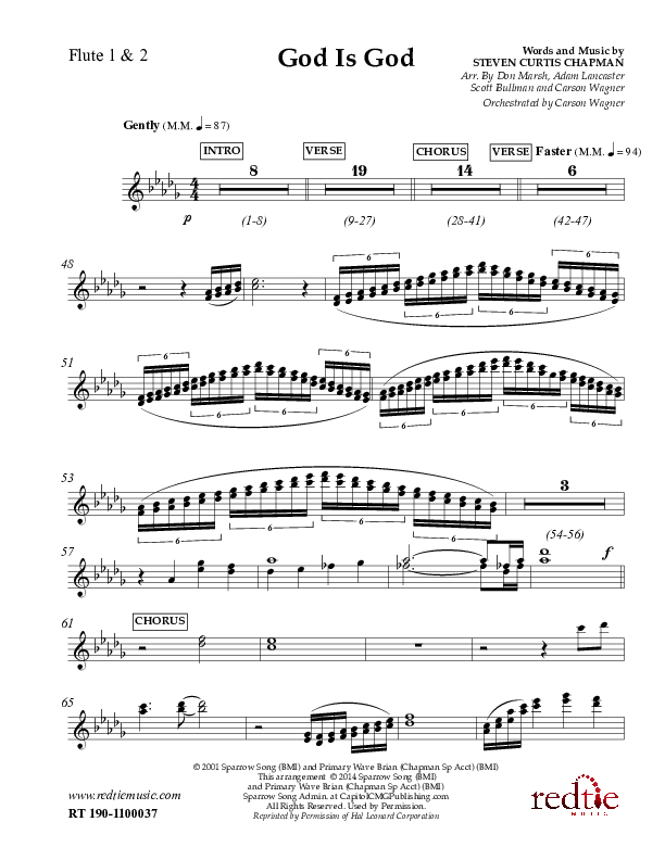 God Is God Flute 1/2 (Charles Billingsley / Red Tie Music)