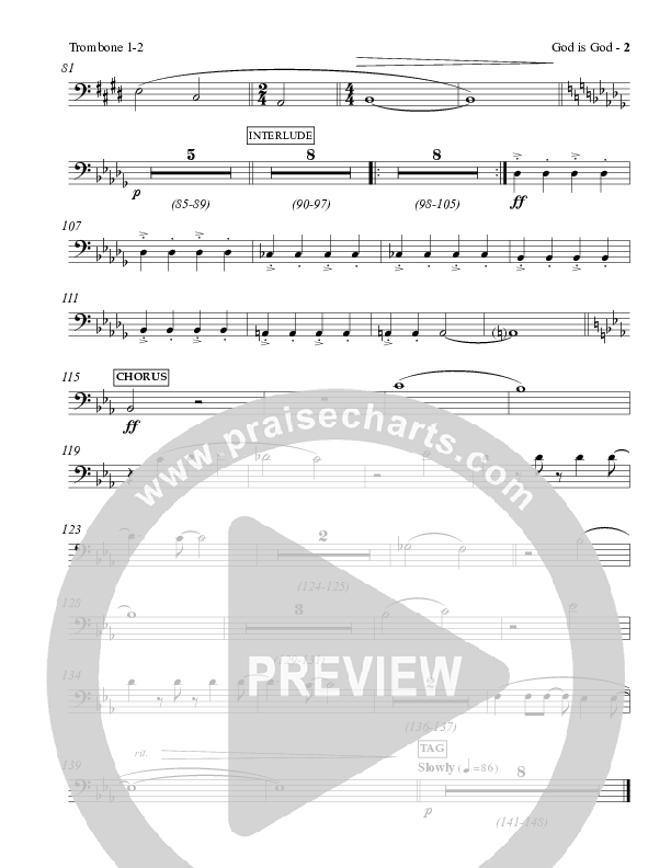 God Is God Trombone 1/2 (Charles Billingsley / Red Tie Music)