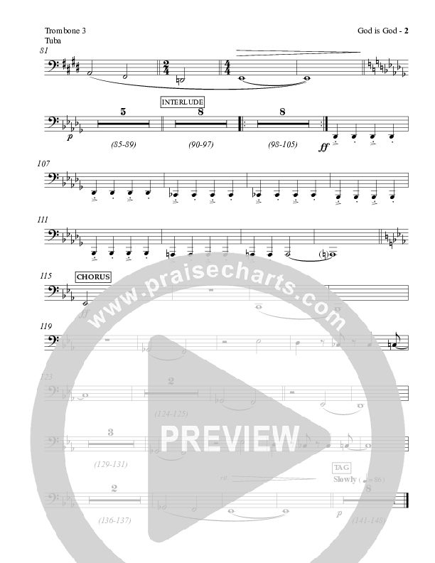 God Is God Trombone 3/Tuba (Charles Billingsley / Red Tie Music)