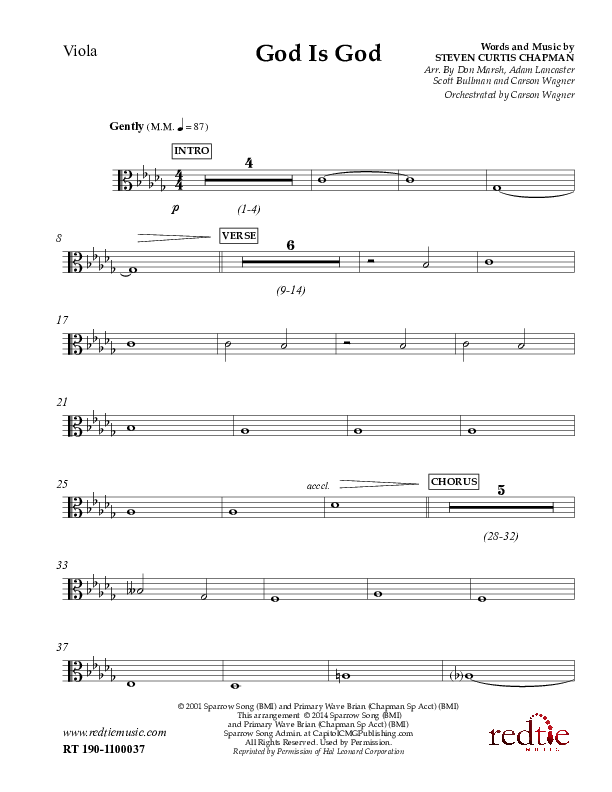 God Is God Viola (Charles Billingsley / Red Tie Music)