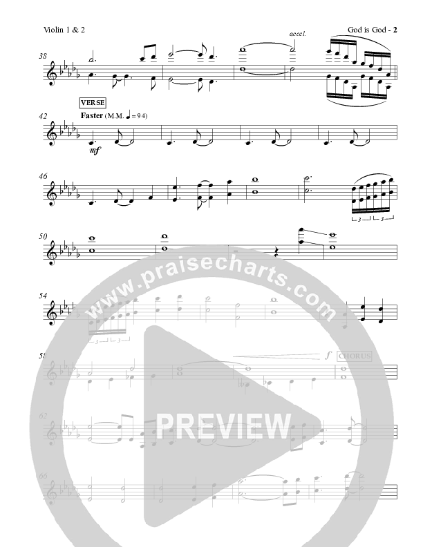 God Is God Violin 1/2 (Charles Billingsley / Red Tie Music)